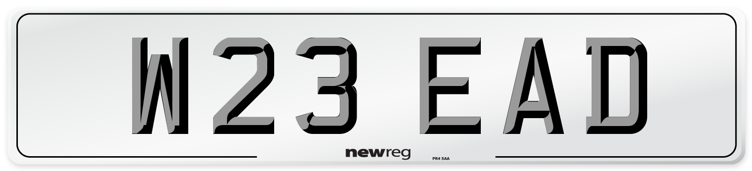W23 EAD Number Plate from New Reg